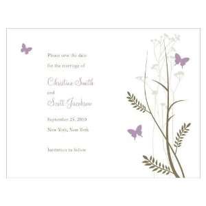  Personalized Romantic Butterfly Wedding Save The Date Card 
