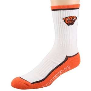    Cleveland Browns White Orange Crew Socks: Sports & Outdoors