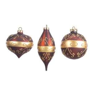   Print Metallic Onion/Teardrop/Round Glass Christmas Ornaments 4 6
