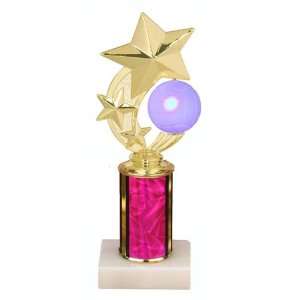 Trophy Paradise Lighted Spinning Volleyball Trophy   Marble Base 