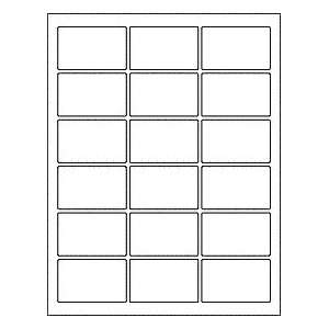  (6 SHEETS) 108 1 1/2x2 1/2 BLANK WHITE GLOSSY STICKERS 
