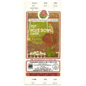  1985 Rose Bowl Full Ticket USC Ohio State 