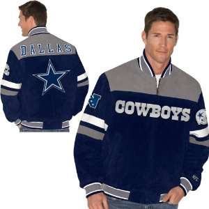   III Dallas Cowboys Suede Leather Jacket Extra Large: Sports & Outdoors