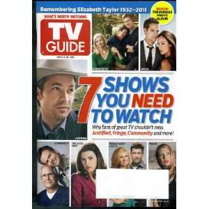 TV GUIDE Magazine (4/4 10/11) 7 Shows You Need to Watch Entertainment 