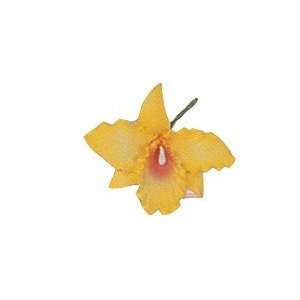  Hawaiian Yellow Orchid Hair Pick