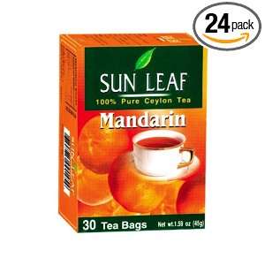 Sun Leaf Mandarin Tea, 30 Count Tea Bags (Pack of 24):  