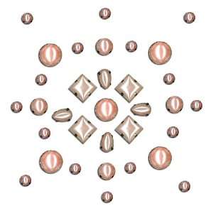   Dimensional Pronged Gem Stickers: Pink Pearl Multi Shape: Electronics