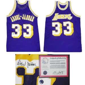  Kareem Abdul Jabbar Los Angeles Lakers Purple Autographed Jersey 