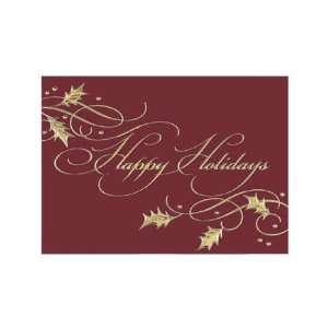 Gold lined Fastick envelope   Foil Verse Only   Holiday greeting card 