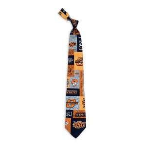 Oklahoma State Cowboys Collage Silk Tie:  Sports & Outdoors