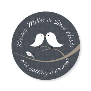  Love Birds Charcoal Stickers: Home & Kitchen