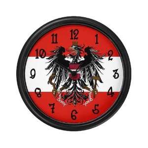  Austria Flag Flag Wall Clock by  