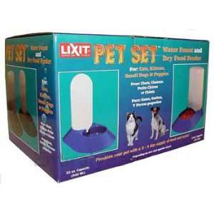  Lixit Pet Set   Dry Food Feeder and Water Bowl Pet 
