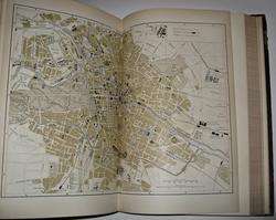 LEATHER ENCYCLOPEDIA 1895 Near FOLIO,Huge set MAPS  