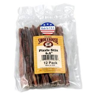 Smokehouse Pizzle Sticks 6 1/2 Inch Dog Treats, 12 Pack