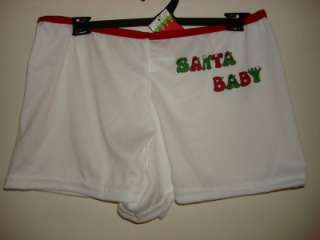  theme, Juniors size, intimate tank top, short set, written Santa Baby