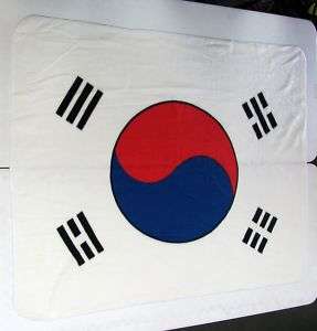 South Korea flag on 50 x 60 Fleece Blanket Buy it Now  