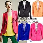   Women Casual Blazer Suite One button lapel Outerwear Coat Jacket