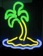 New 15x10 PALM TREE Light Up Neon Bar Sign Tropical WOW  