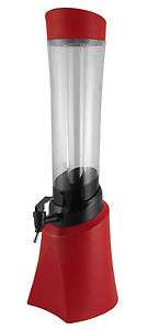 Beer Tower 2.5 Liters with Ice Tube   Red, Draught Beer  