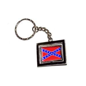  Confederate Rebel Southern Flag   New Keychain Ring 