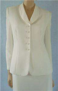 NWT LE SUIT Vanilla Ivory Skirt Suit Sz 8 NEW  