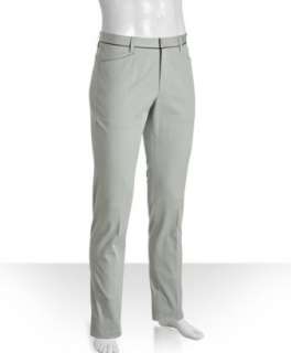 Gucci light grey stretch cotton twill straight leg pants   up 