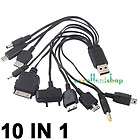 10 in 1 Portable USB Charger Cable Cell Phone iPod PSP  