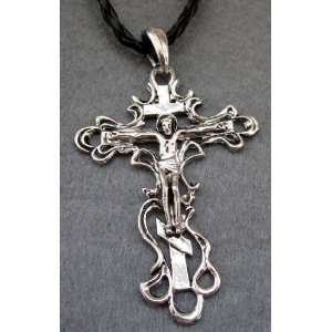  Alloy Metal Christian Jesus Cross Pendant Necklace 