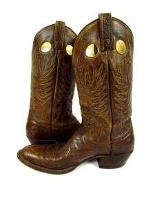   POST exotic leather cowboy western boots buckaroo sz 10.5 B M  