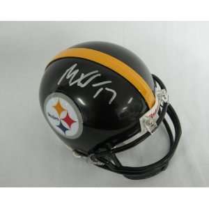  Mike Wallace Steelers Signed Mini Helmet JSA Witness 