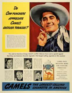 1938 Ad Camel Cigarettes Tobacco Ted Yochum   ORIGINAL ADVERTISING 