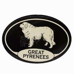  Euro Style Oval Dog Decal Great Pyrenees  Pet Supplies 