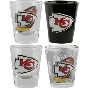  Kansas City Chiefs 3D Logo Shot Glass Set: Sports 