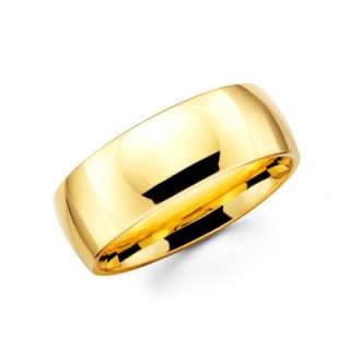 14K Solid Yellow Gold PLAIN Wedding Band Ring 8mm Sz 10  