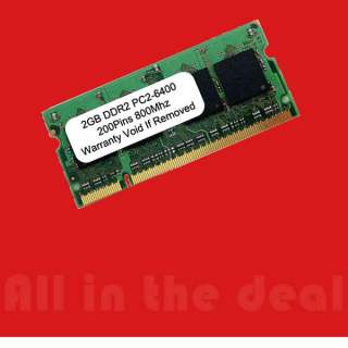NEW 2GB PC2 6400 MEMORY LAPTOP DDR2 2GB 800MHz SODIMM  