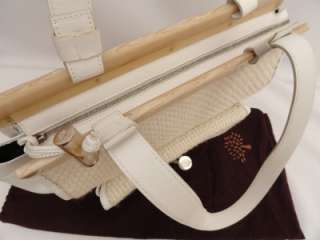 BN Mulberry Leather / Tweed Shopper Tote Shoulder Bag  