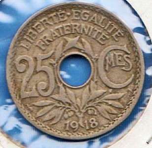   25 CENTIMES KM 867.A ANTIQUE COLLECTIBLE EUROPE WORLD MONEY  