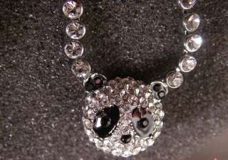 1pcs Fashion Clear Crystal Panda Head Bracelet A70 FREE SHIP  