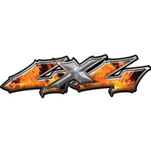   : Wicked Series 4x4 Truck Bed Side Decals Inferno Flames: Automotive