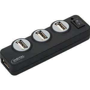 4 Port Connect Plus Charge USB Hub with AC Adapter 