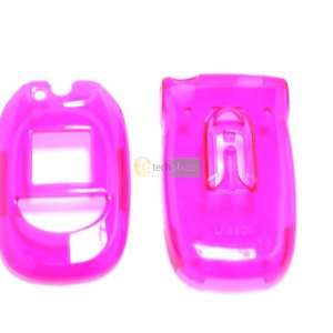  Lg Vx 8300 Rubberize Pink Snap on Crystal Case Cover with 