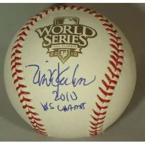   World Series baseball COA 2   Autographed College Baseballs Sports