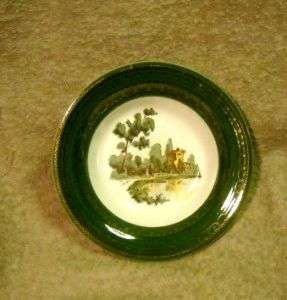 American Limoges Chateau France Green Dessert Bowl (s  