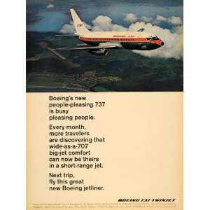   Ad 737 Twinjet Boeing Jetliner Airlines Commercial   Original Print Ad