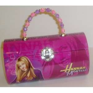  Hannah Montana Tin Lunch Box / Pink & Purple / Round 