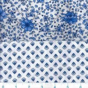   Quilt Fabric Breckenridge Floral Blue By The Yard Arts, Crafts