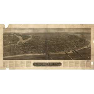   Map Aero view of Atlantic City, New Jersey 1910.