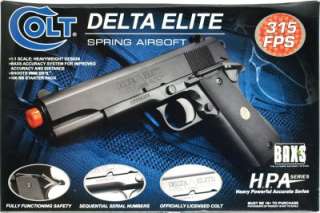 Airsoft Spring Hand Gun Colt Delta Elite   Brand New  