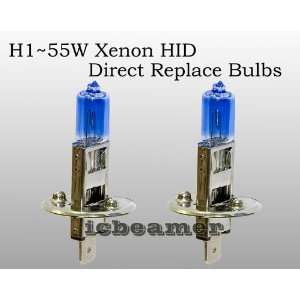  H1 55W x2 pcs High/ Low/ Fog Xenon HID Super White Direct 